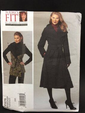 Vogue Pattern V1276 All Sizes Hooded Coat and Vest Uncut by Sandra Betzina
